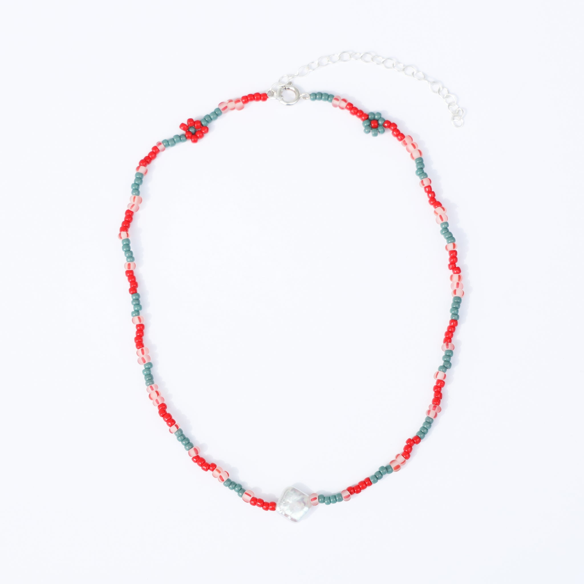 Red Room Hand-Beaded Necklace