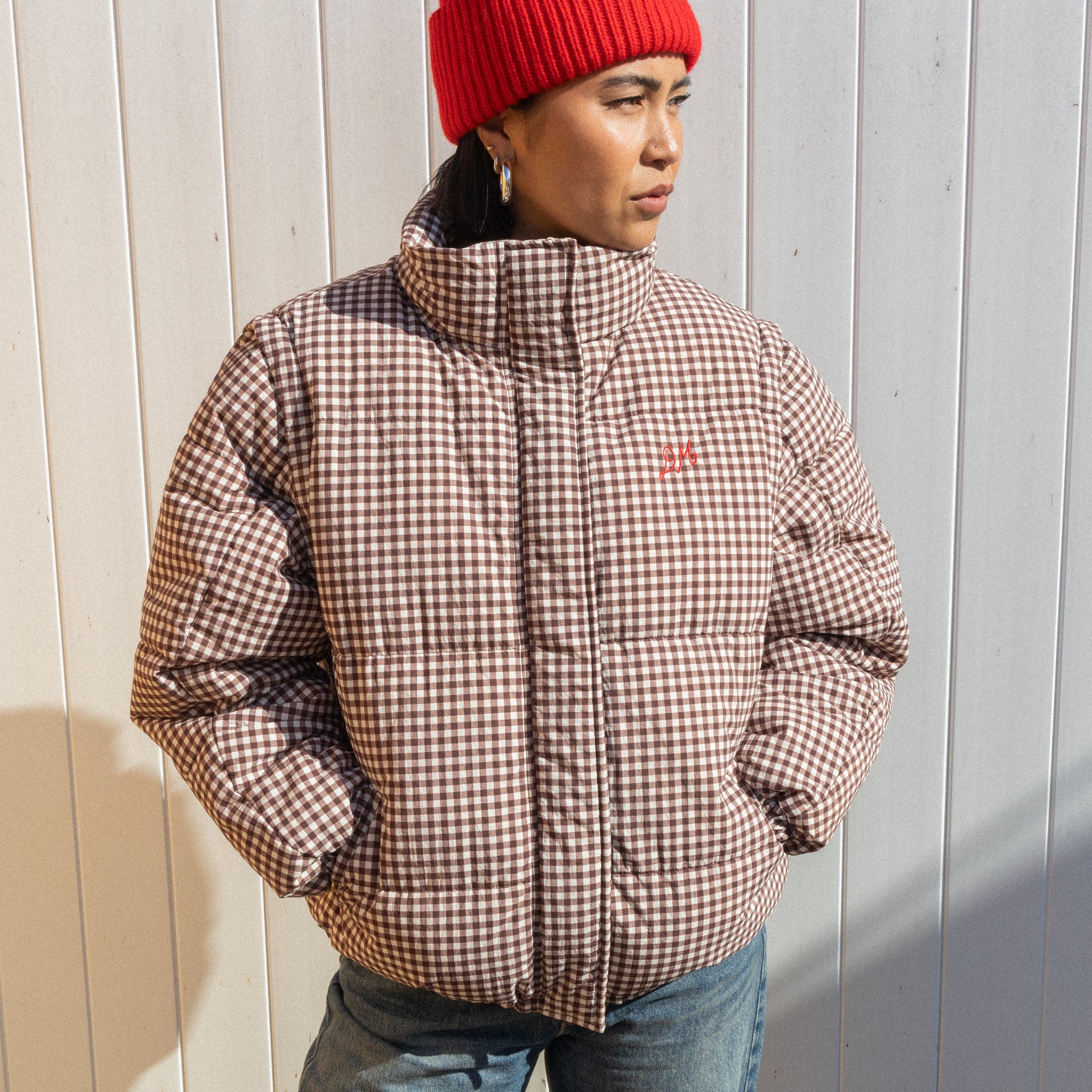 Jennifer 2-in-1 Check Puffer Jacket & Vest