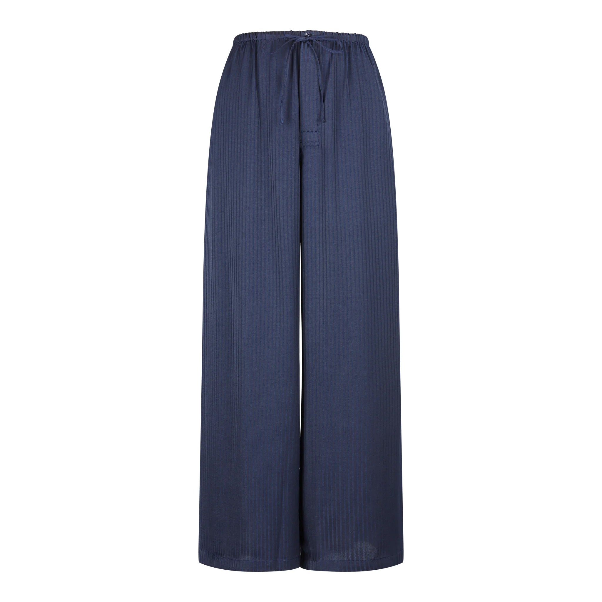 Striped Satin Drawstring Pant