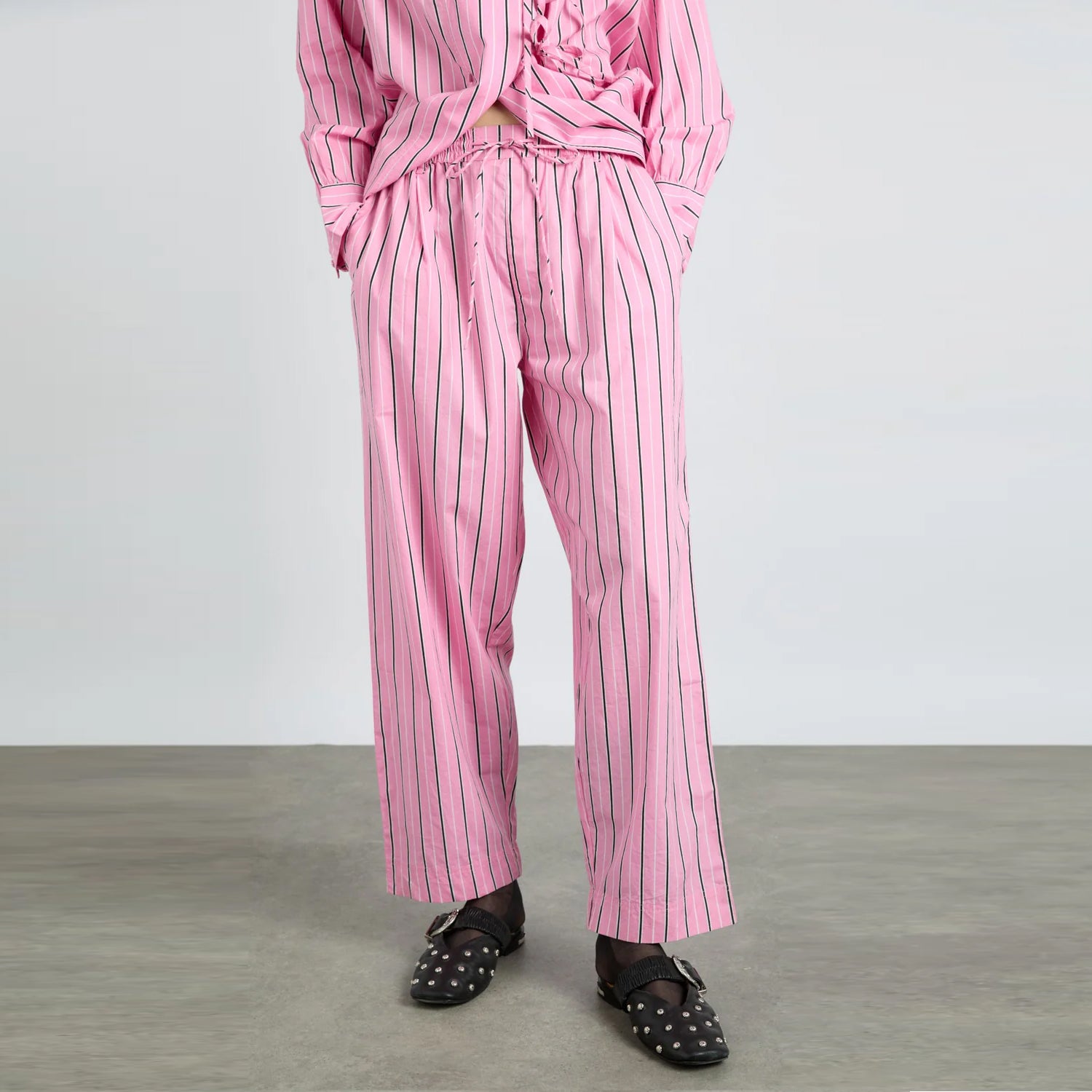 Jorja Trousers Pink Bold Stripe