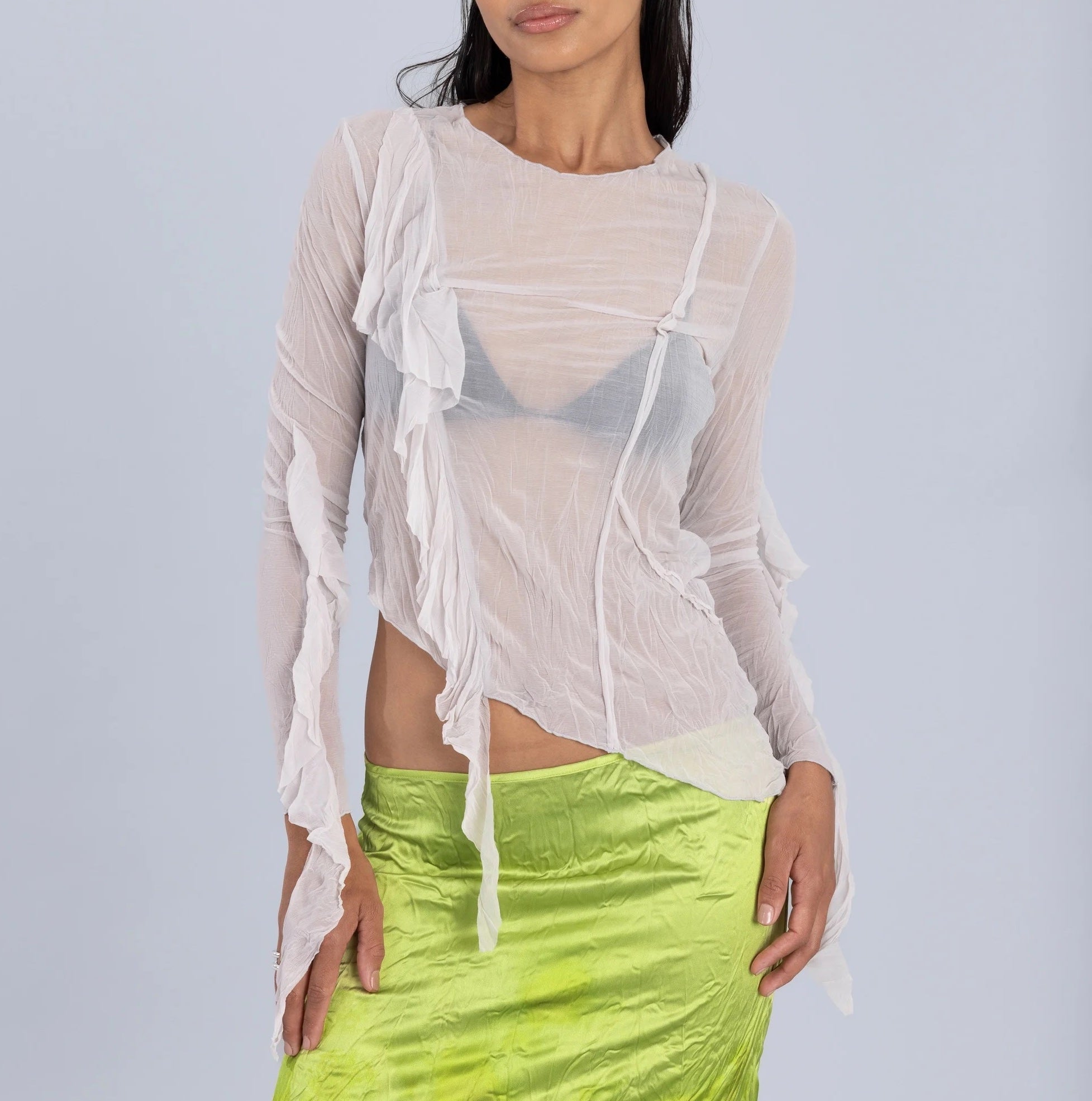 Asymmetric Crinkle Top