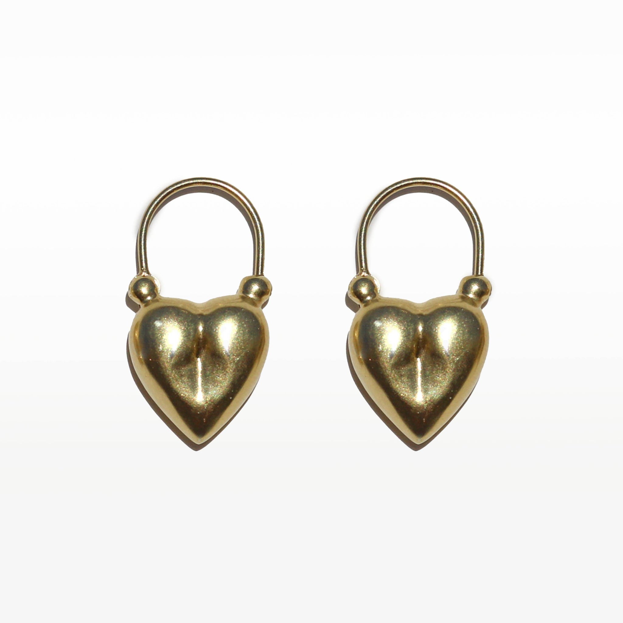 Gold Heart Earrings