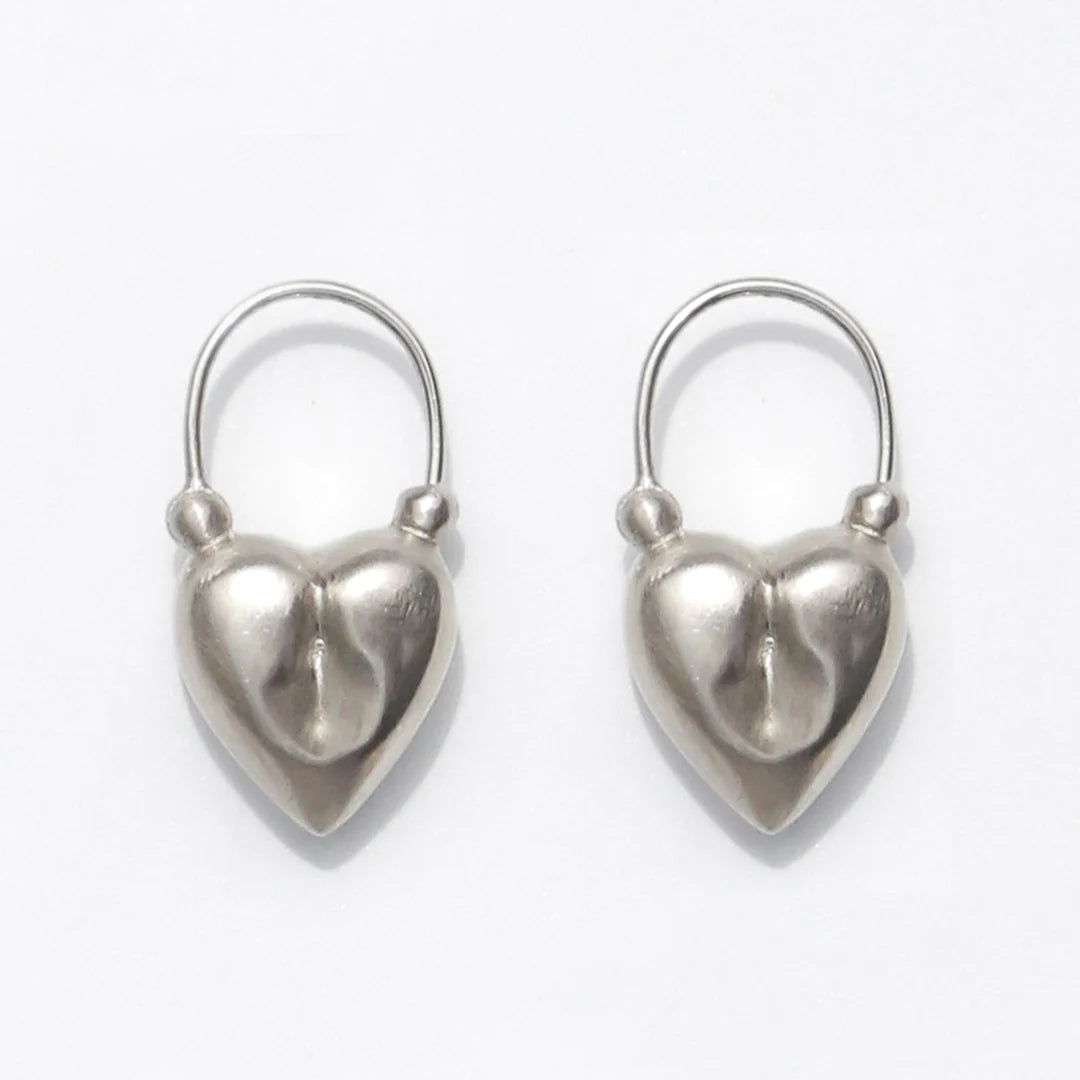 The Heart Earrings - Sterling Silver